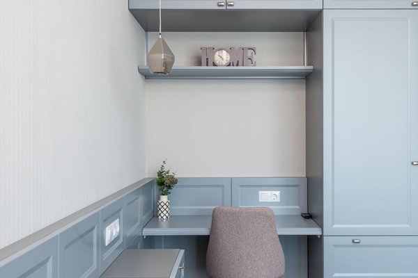 home office desk with storage